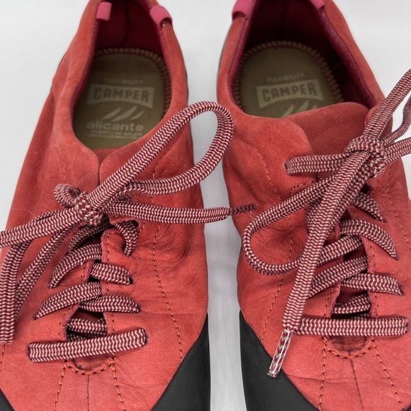 Camper Alicante Peu Senda Leather Sneakers Shoes Minimalist Red EU 36 US 6 UK 4 - Picture 11 of 11
